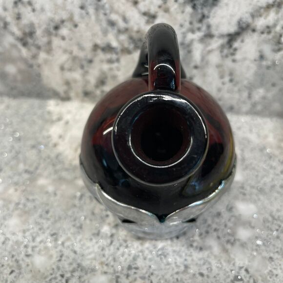 Vintage Farber Bros. Krome Kraft Mini Glass Cruet Decanter Art Deco Amethyst - Picture 2 of 7